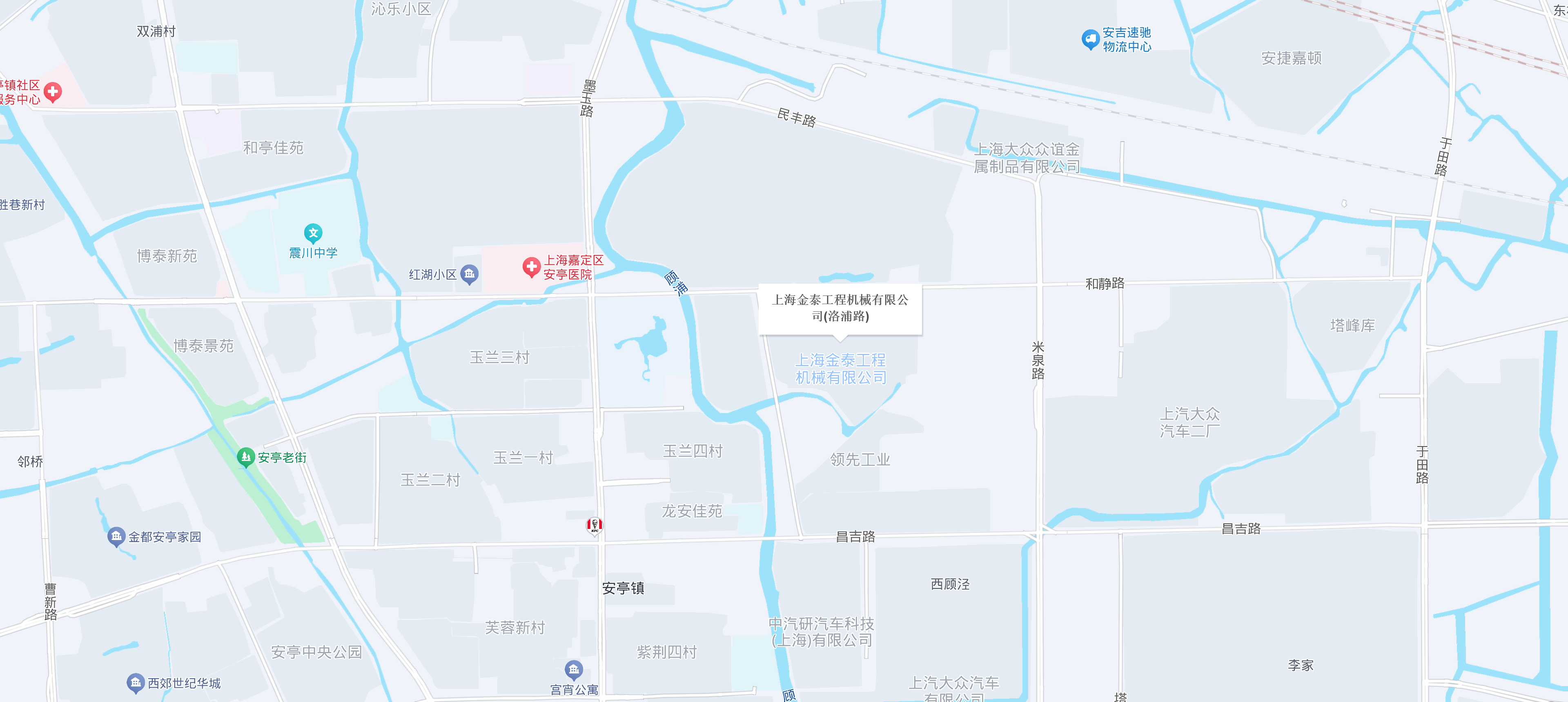 上海金泰工程機械有限公司位置地圖